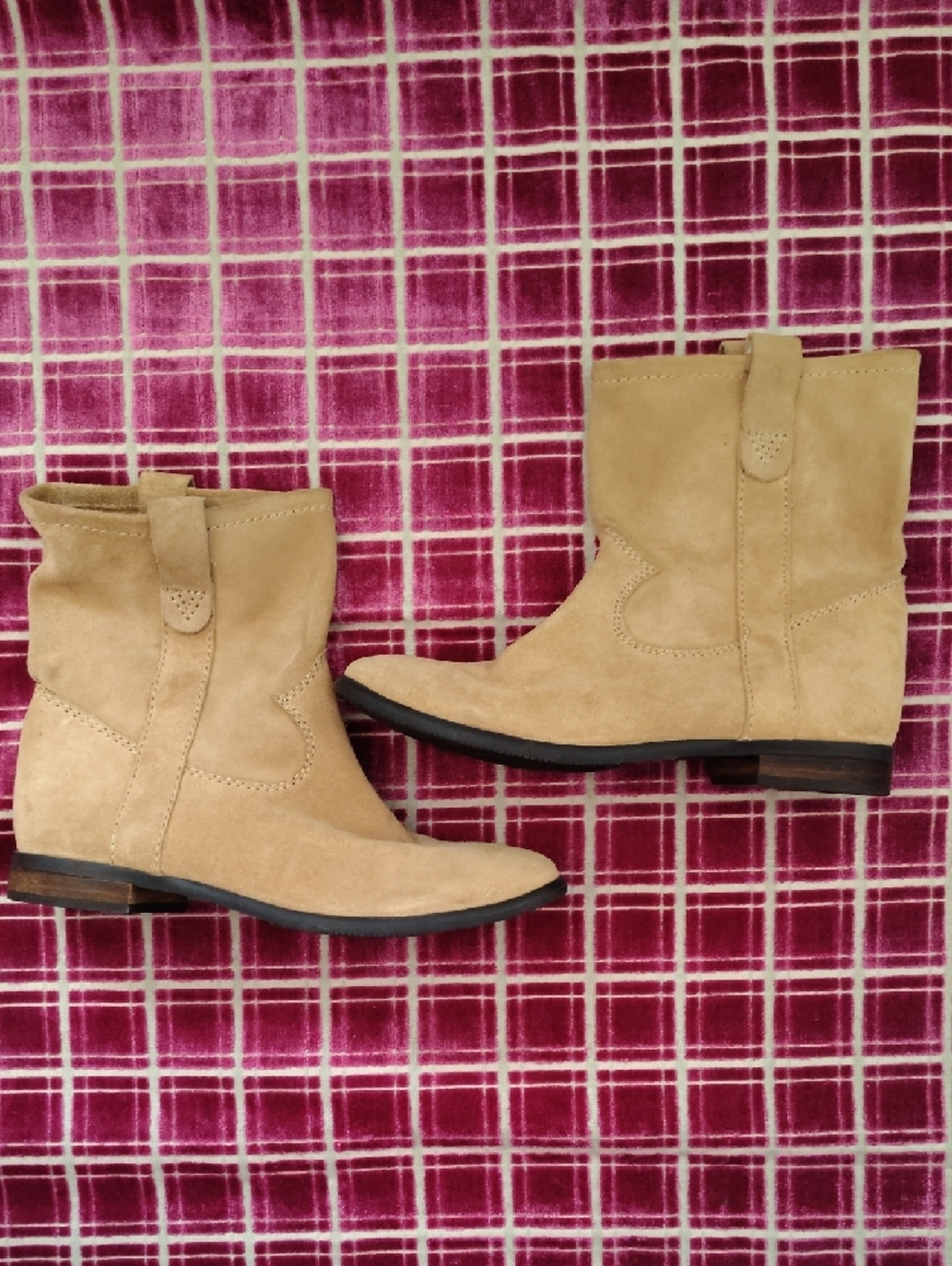 Vince Camuto Tan Suede Ankle Boots - Picture 2 of 8